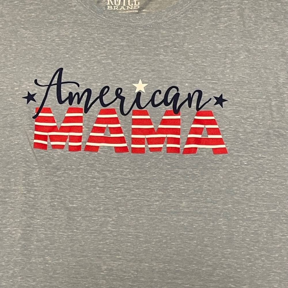 Royce‎ Brand American Mama Graphic T-Shirt Women's XL Patriotic Proud USA - Picture 3 of 7